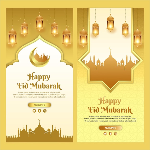 Set di carte realistiche per Ramadan Mubarak