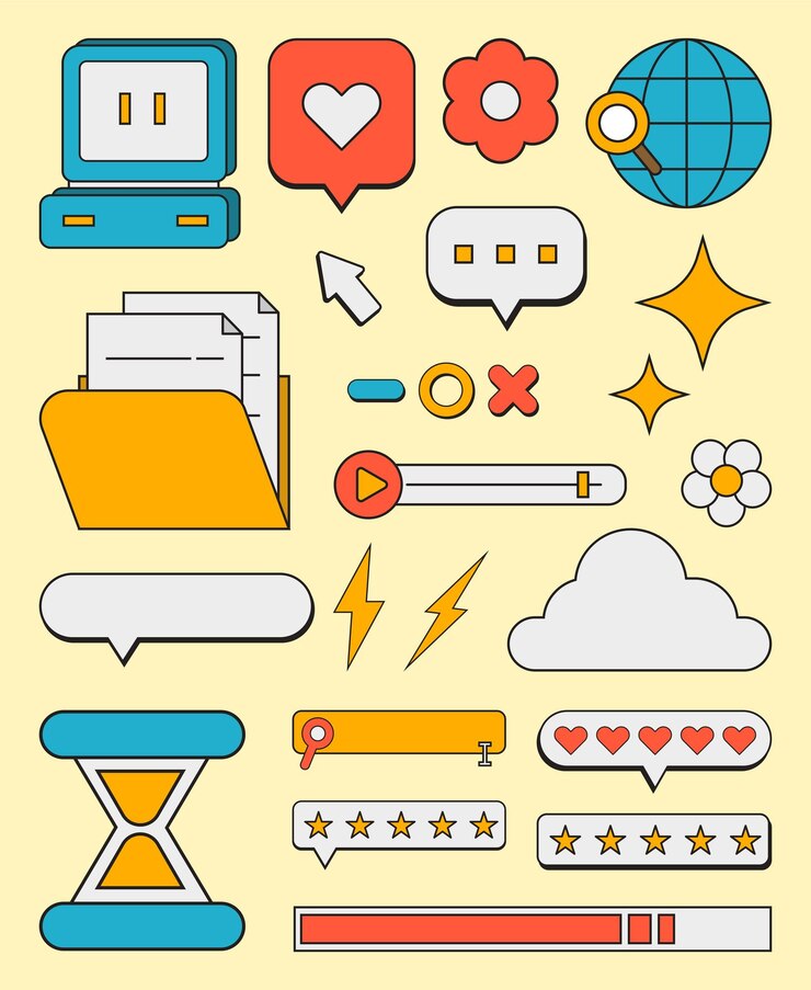 Set di collezione Retro Vector