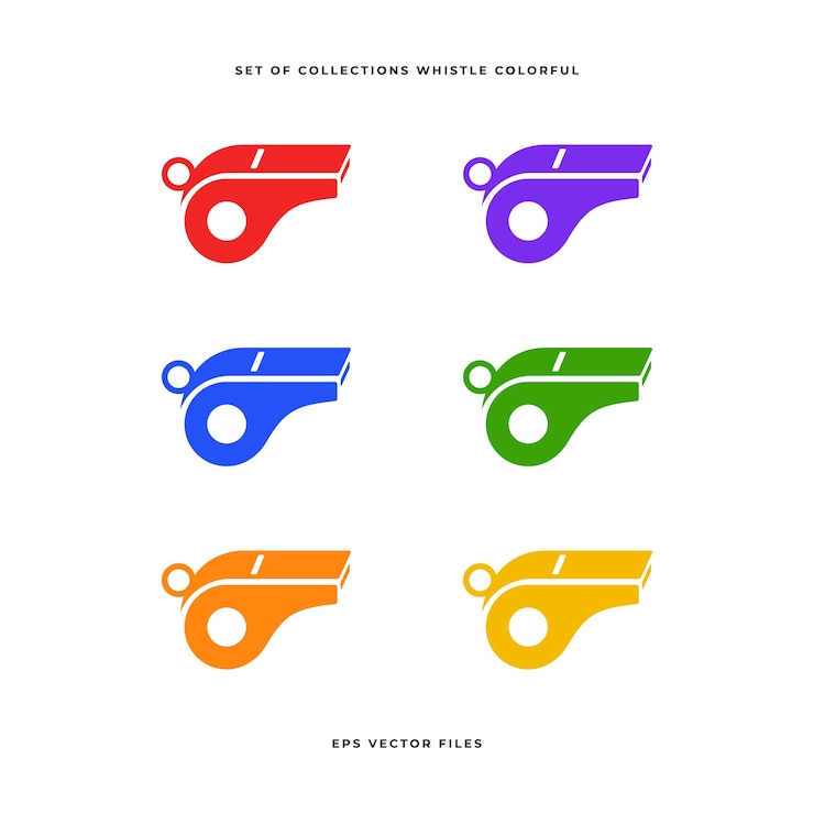 Vettore set di collezioni whistle design colorato ispirazione