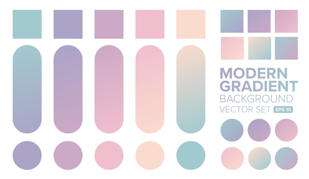Set di colori sfumati illustrazione