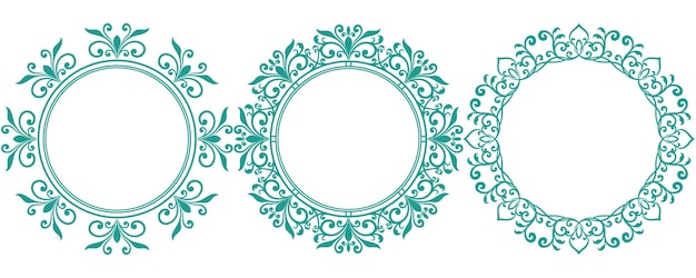 set di cornice circolare decorativa