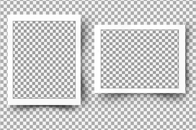 Set di cornice per foto realistiche. Foto modello.