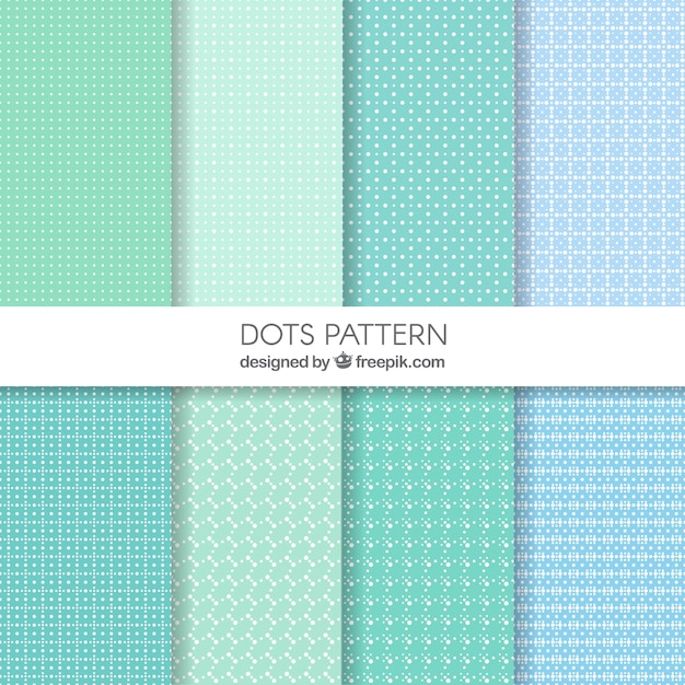Set di decorative polka dot pattern