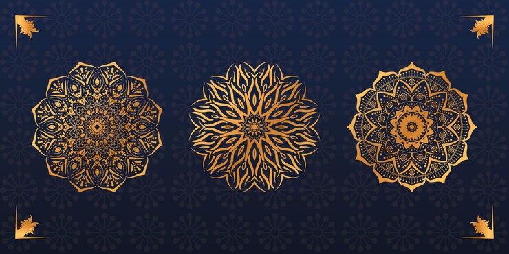 Set di design mandala di lusso