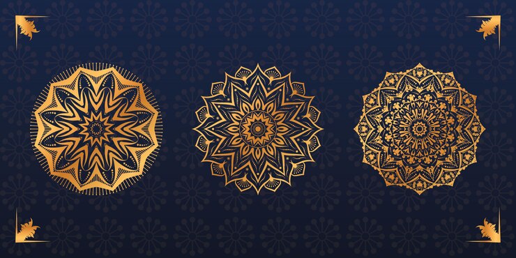 Set di design mandala di lusso