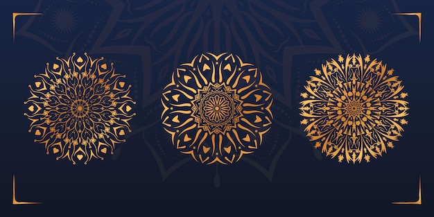 Set di design mandala di lusso