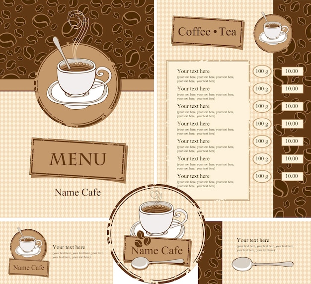 set di design per caffè