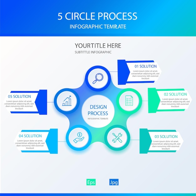 Set di diagrammi a torta Collezione di diagrammi colorati con 2345 sezioni o passaggi Icone circolari per infogr