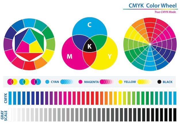 Set di diagrammi di palette di colori isolati Eps