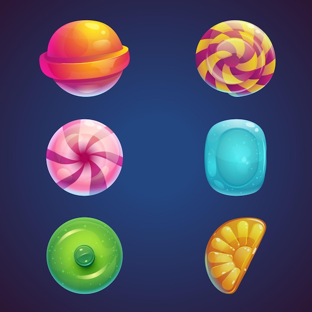 Set di dolci gelatina multicolore