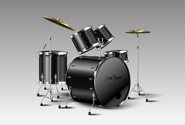 Set di drum kit realistico