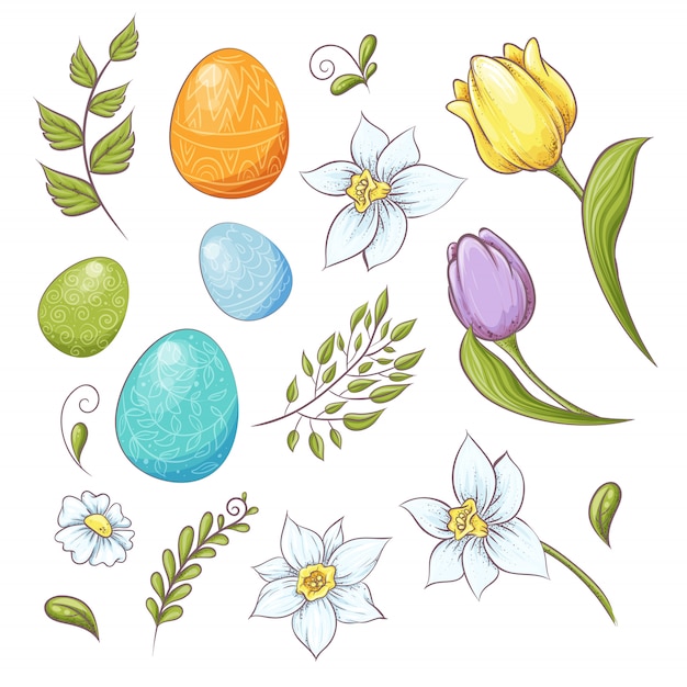 Set di elementi di design di Pasqua.