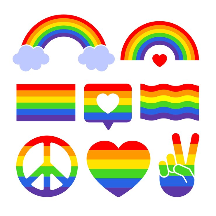 Vettore set di elementi lgbt