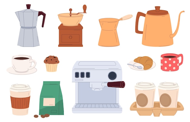 Set di elementi per il caffè Bevanda energetica calda rinfrescante Elementi professionali per la preparazione del caffè