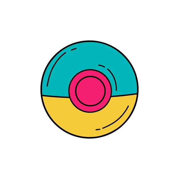 Set di elementi retro di giochi vettoriali liberi disegnati a mano