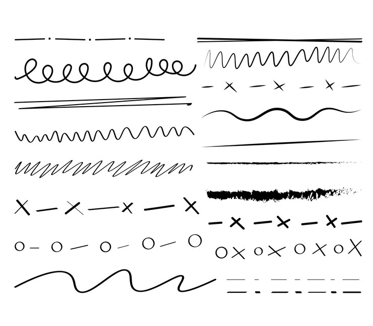 Vettore set di elementi vettoriali disegnati a mano