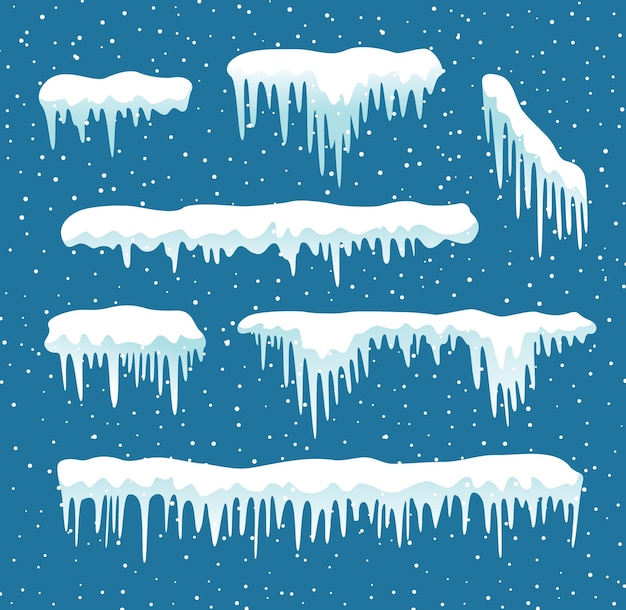 Set di elemento di design di neve