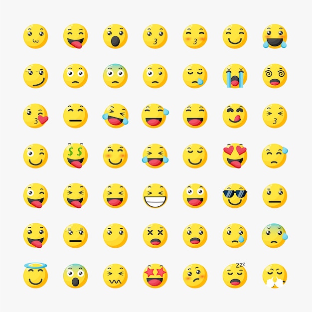 Set di emoticon emoji