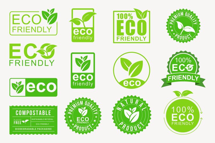 Set di etichette ecologiche per l'etichetta ecologica