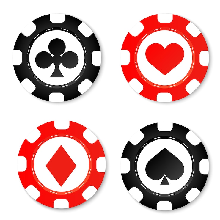 Vettore set di fiches del casinò isolato su bianco vettore