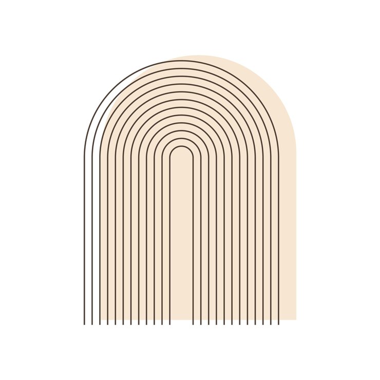 Vettore set di forme lineari minimali di metà secolo figure lineari geometriche