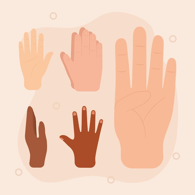 Set di gesti della mano