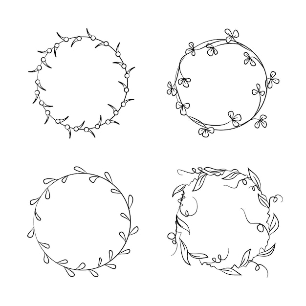 Set di ghirlande disegnate a mano