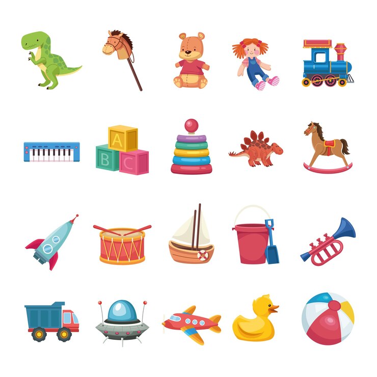 Vettore set di giocattoli per bambini