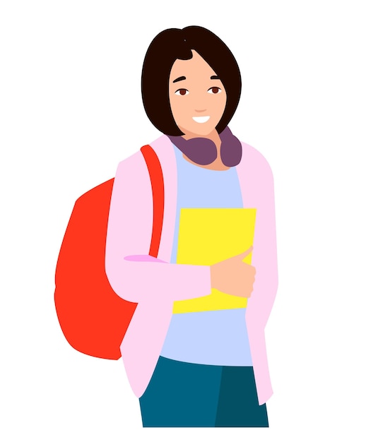 Set di giovani uomini e donne di colori diversi gruppo di personaggi di cartoni animati di silhouette di uomini d'affari in piedi studenti progettano concetto di icona piatta isolata su sfondo bianco
