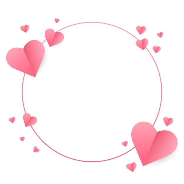 Set di Happy Valentine's day cuore e amore Minimalist Art gradiente rosa