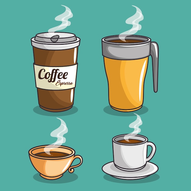 Set di icone del caffè