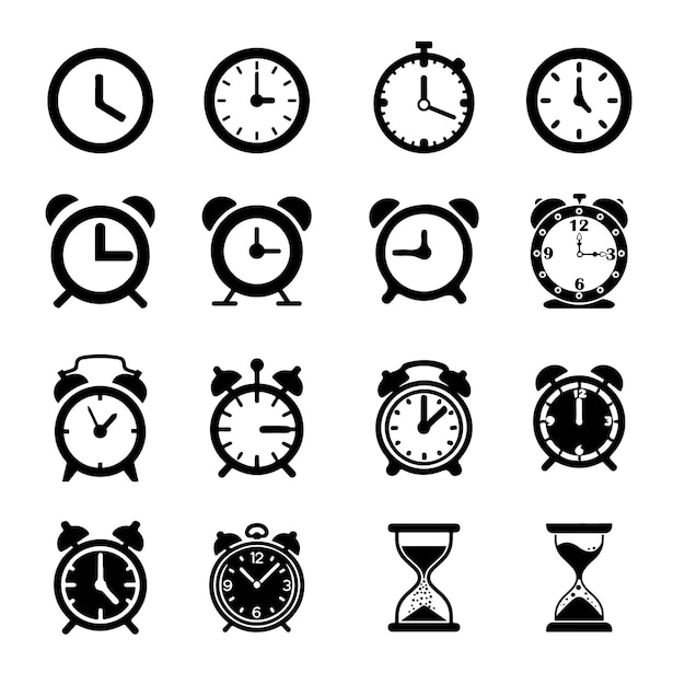Set di icone dell'orologio