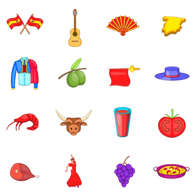 Set di icone della Spagna