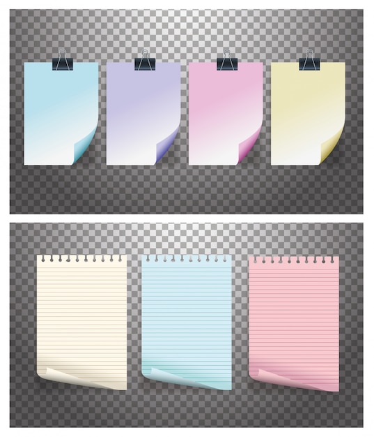 Set di icone di carta banner attaccamento