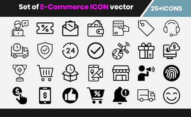 Set di icone di e-commerce