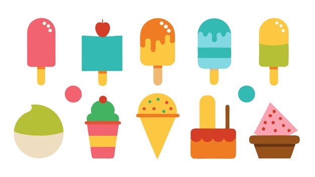Set di icone di gelati