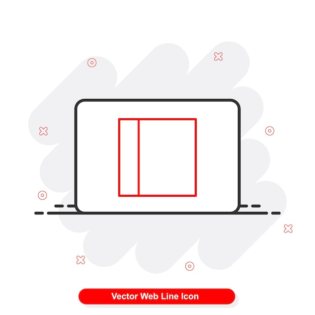 set di icone di linea web vettoriale