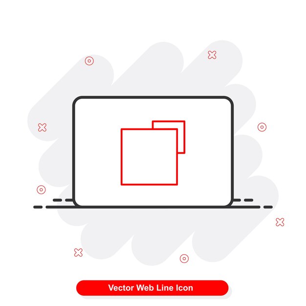 set di icone di linea web vettoriale
