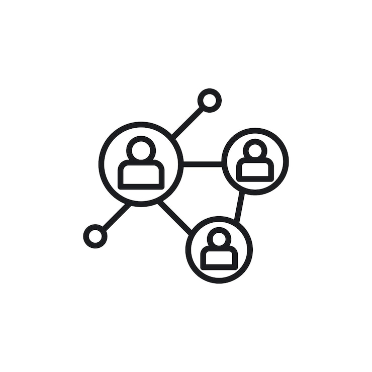 Vettore set di icone di rete sociale simbolo vettoriale di connessione comunitaria segno di connessione globale icona di rete globle