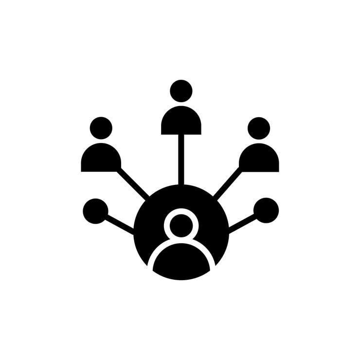 Vettore set di icone di rete sociale simbolo vettoriale di connessione comunitaria segno di connessione globale icona di rete globle