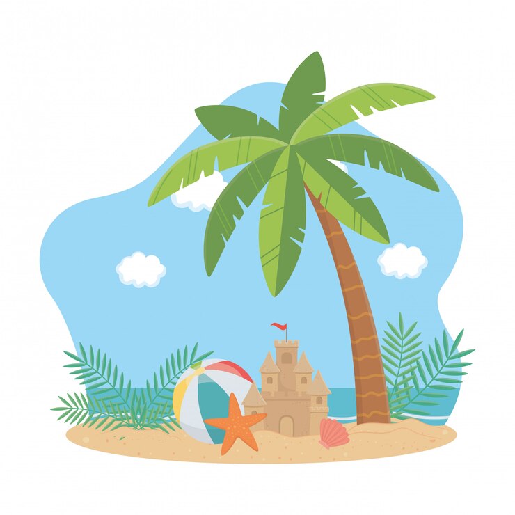 Vettore set di icone estate e vacanze