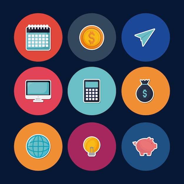 Set di icone fintech