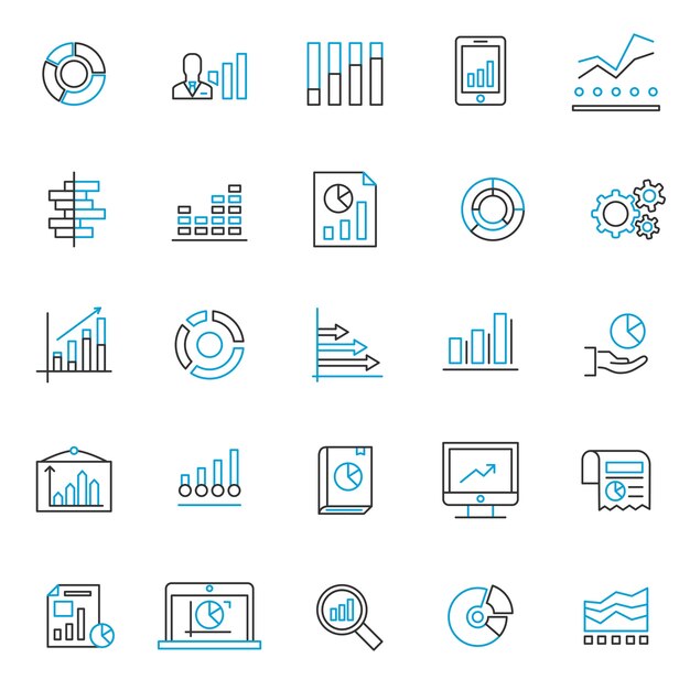 set di icone grafico e grafico