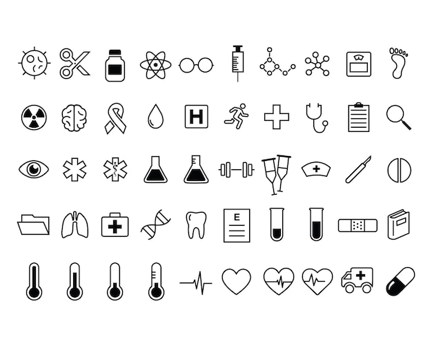 Set di icone mediche