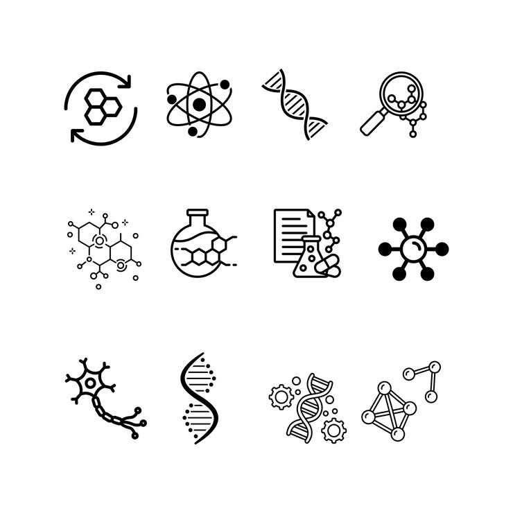 Set di icone Molecola Vettore di illustrazione