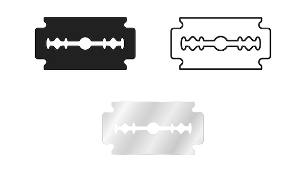 Set di icone per rasoio a lama Vector EPS 10