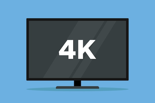 Set di icone vettoriali televisive 4K Illustrazione vettoriale di simboli televisivi