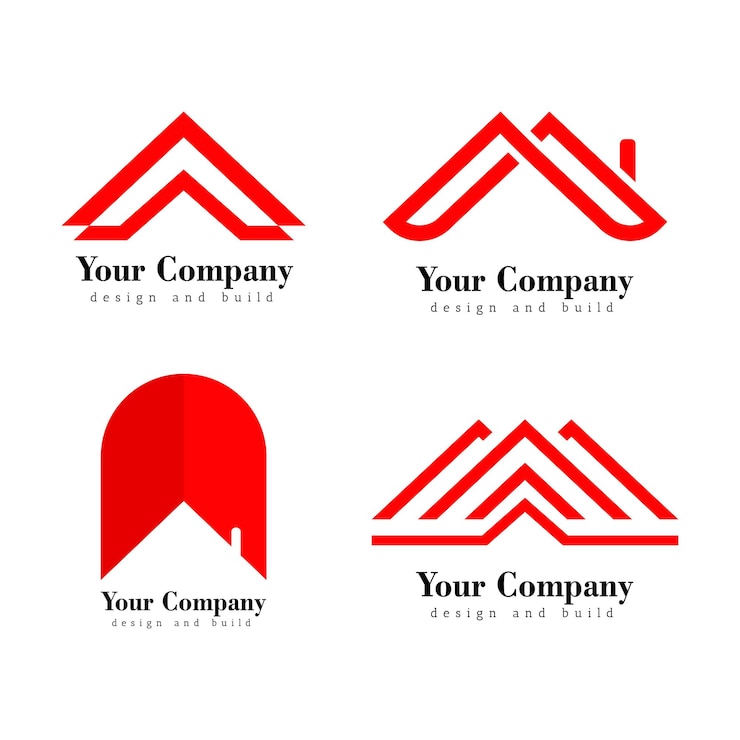 Set di idee per la progettazione del logo aziendale Vettore gratuito