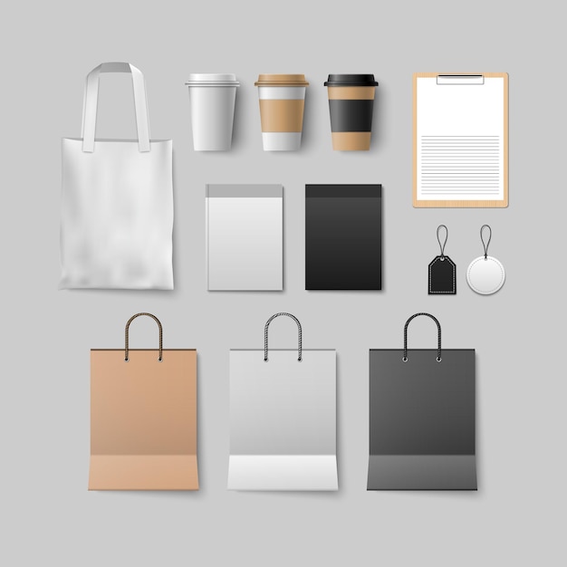 Set di identità aziendale e modello di branding Mockup di cancelleria aziendale