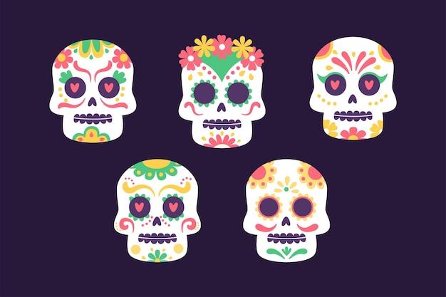 Set di illustrazioni spettrali e horror di Halloween